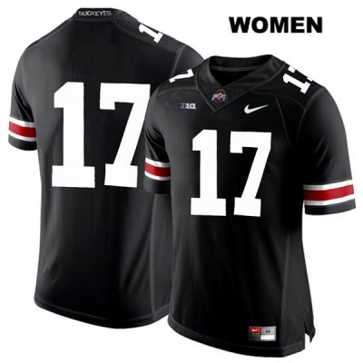Women's NCAA Ohio State Buckeyes Kamryn Babb #17 College Stitched No Name Authentic Nike White Number Black Football Jersey BD20F61ME